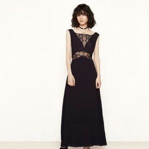 • maje •  lace inset dress